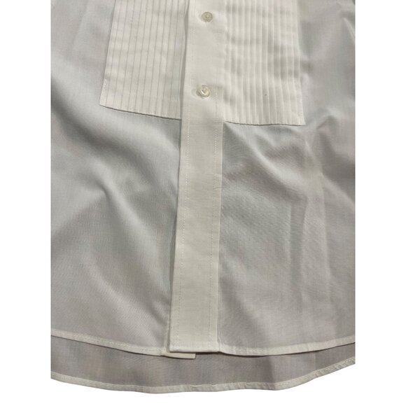 Neil Allyn Mens XL White Tuxedo Shirt 65% Polyester 35% Cotton Pleated Front - Picture 7 of 8